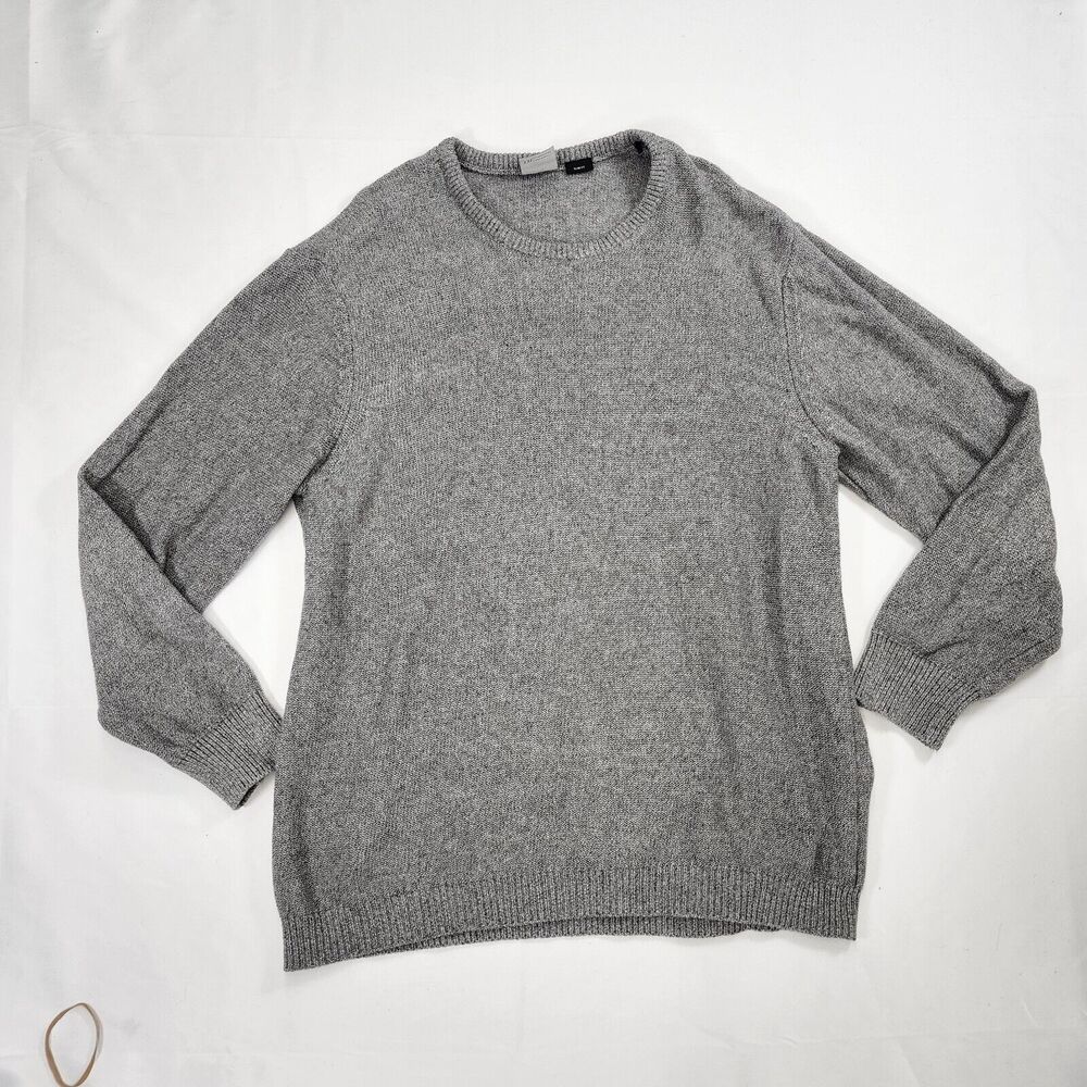 Prana Men's Gray Sweater Long Sleeve Slim Fit Organic Cotton Size 2XL